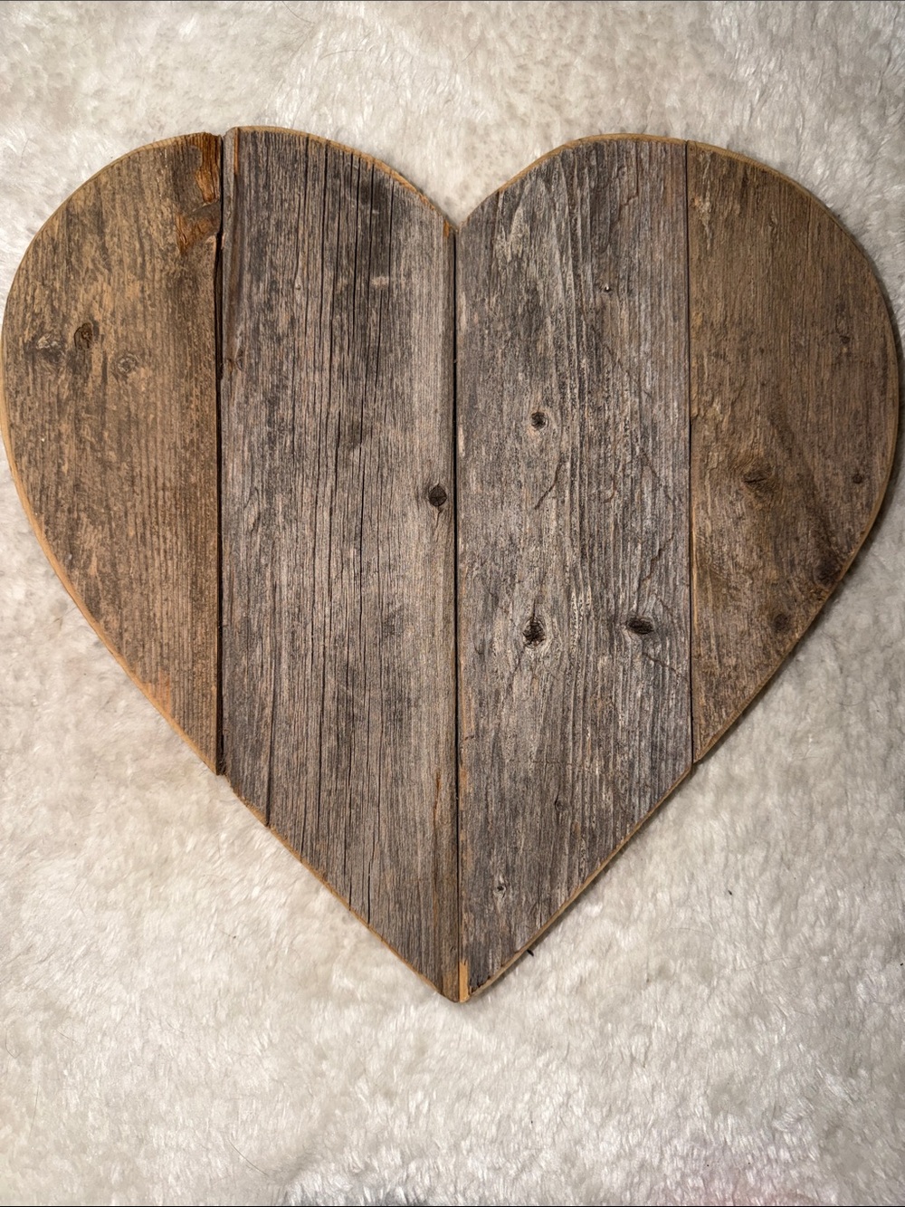 Rustic Wooden Heart Wall Decor - Brown